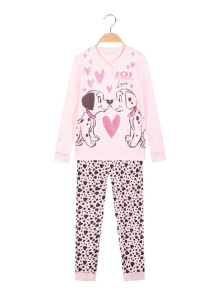 101 Dalmatiner Langer warmer Baumwollpyjama für Mädchen