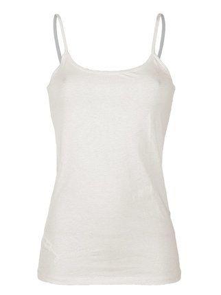 1430 Camiseta de tirantes para mujer con bandolera fina en algodón orgánico