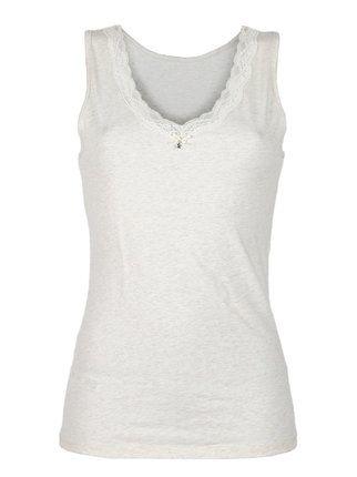 1436 Camiseta de tirantes con hombros anchos para mujer en algodón orgánico