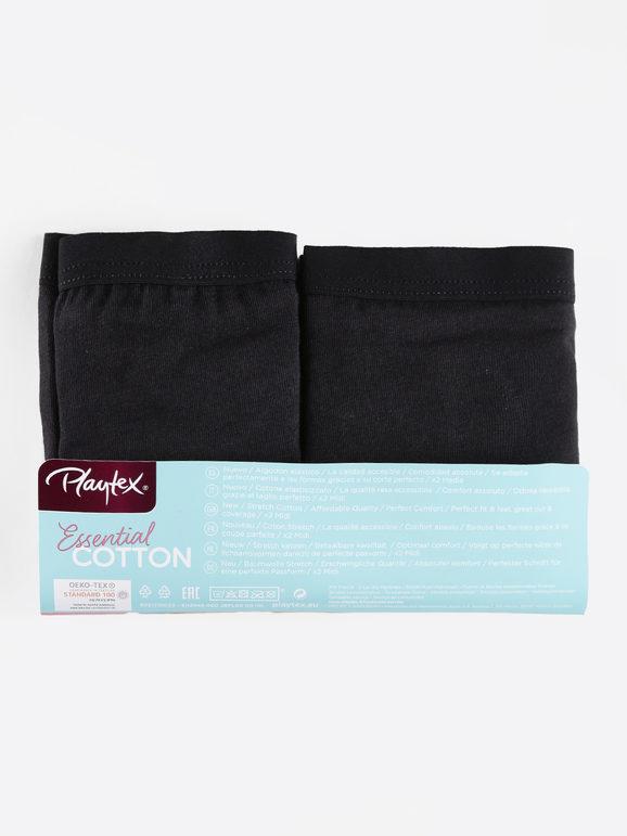 2-pack elastic cotton midi briefs