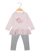2-piece baby girl outfit, t-shirt with tulle + leggings