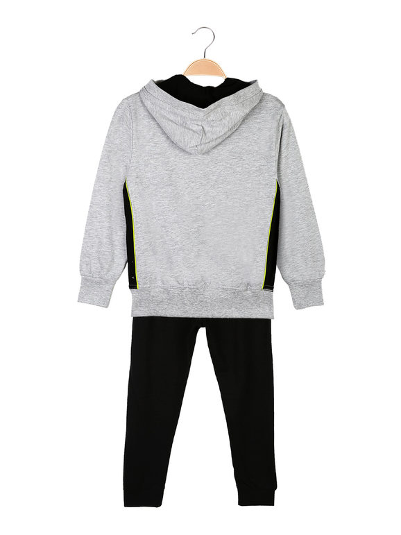 2-piece baby tracksuit with hood and zip