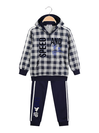 2-piece checked tracksuit for children