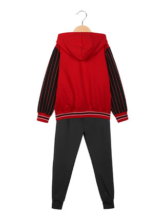 2-piece children's tracksuit with hood and zip