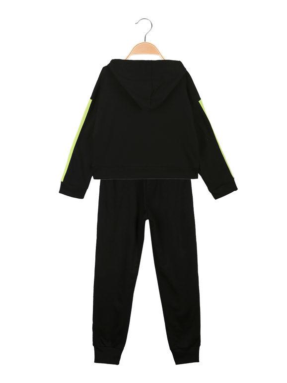 2-piece girl tracksuit with hood