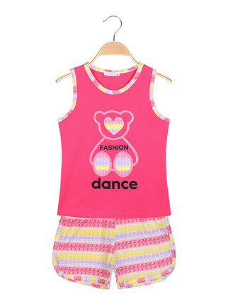 2-piece girl's set in cotton with print