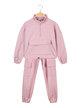 2-piece girl's sports suit in solid color