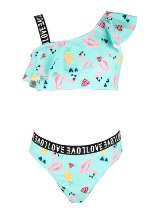 2-piece girl's swimsuit with print