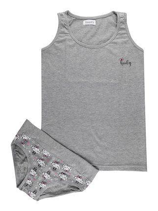 2-piece girl's underwear set, tank top + briefs
