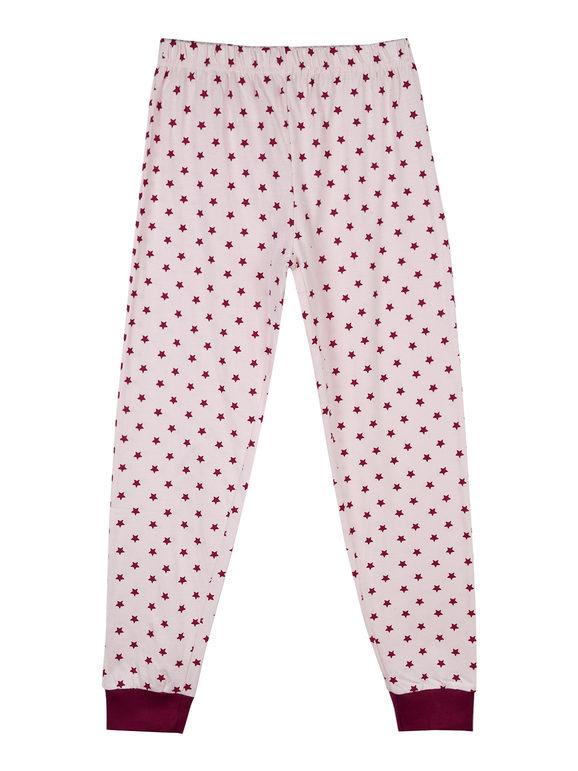 2-piece long pajamas with stars