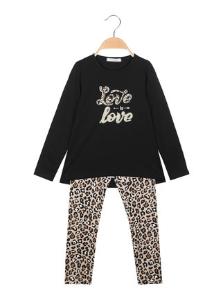 2-piece set for girls with spotted print