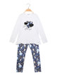 2-piece set for girls with t-shirt + patterned leggings