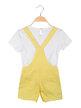 2-piece short set with dungarees for girl