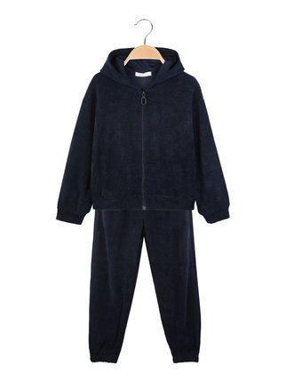 2-piece single-color tracksuit for girls