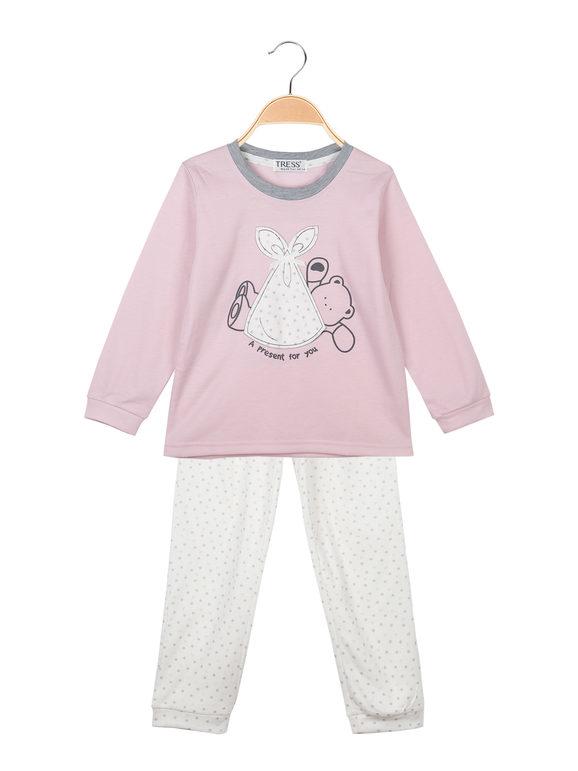 2-piece warm cotton baby girl pajamas