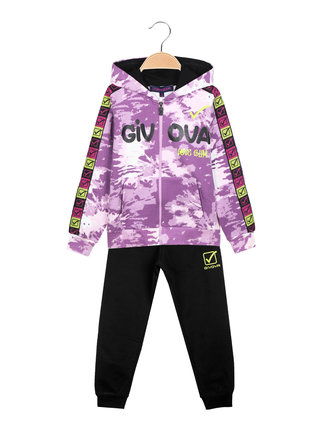 2-teiliger Sweatshirt-Trainingsanzug für Mädchen mit Kapuze