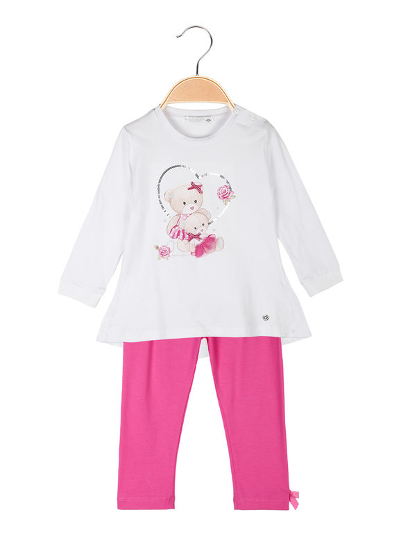 2-teiliges Baby-Mädchen-Outfit aus Baumwolle