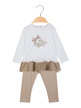 2-teiliges Baby-Mädchen-Outfit, T-Shirt mit Tüll + Leggings