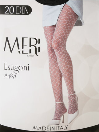 20 denier hexagon women's tights