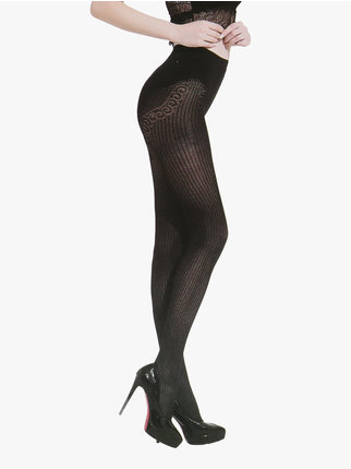 280 denier tights with embroidery
