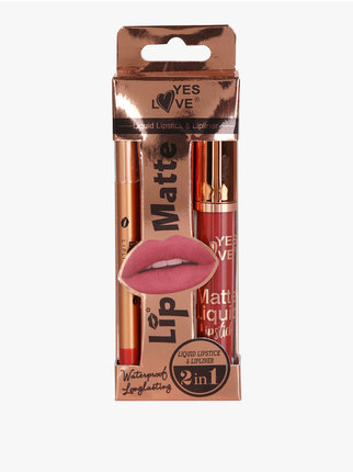 2in1 Lipgloss + Lippenstift-Set