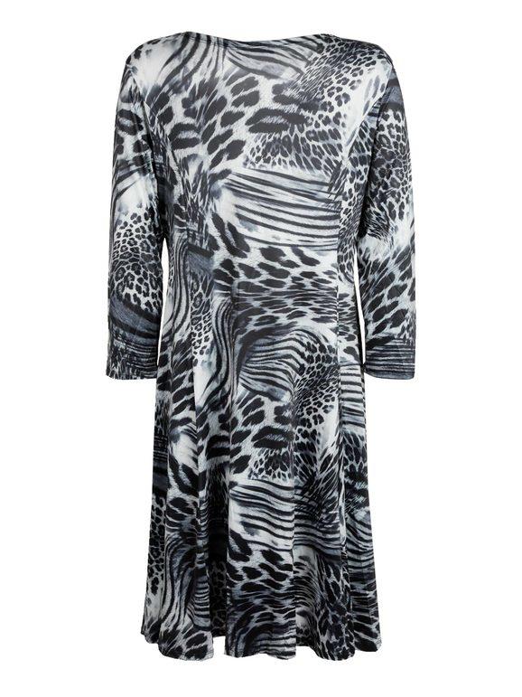 3/4 sleeve leopard dress