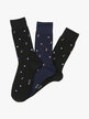 3 paires de chaussettes courtes pour hommes avec motifs