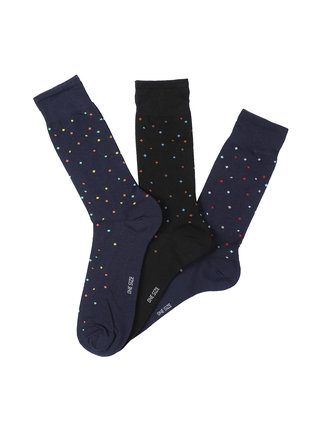 3 Pairs of men's short socks with polka dots