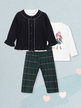 3-piece baby girl outfit with cardigan