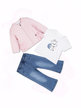 3-piece baby girl outfit with jacket
