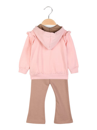 3-piece baby girl outfit with sweatshirt