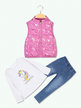 3-piece baby girl outfit with vest