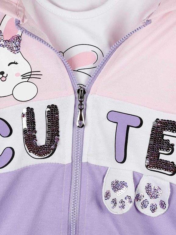 3-piece baby girl tracksuit