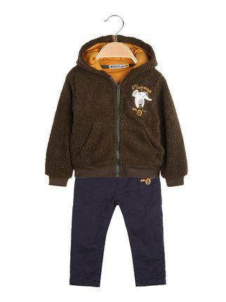 3-piece baby tracksuit with hood