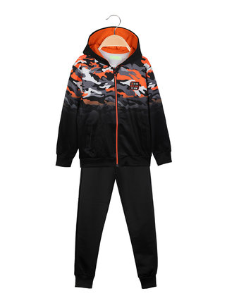 3-piece tracksuit for boys with hood and zip