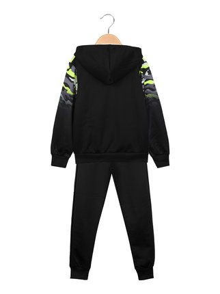 3-piece tracksuit for boys with hood and zip