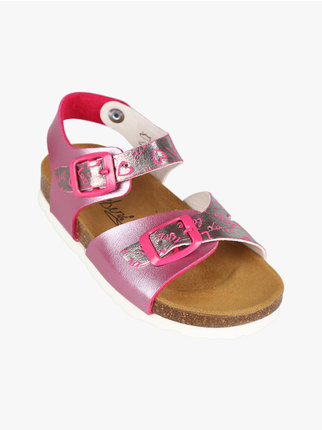 Anatomical sandals for girls with print