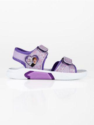 Anna and Elsa girl sandals with tears