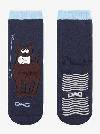 Anti-slip baby socks in warm cotton with design