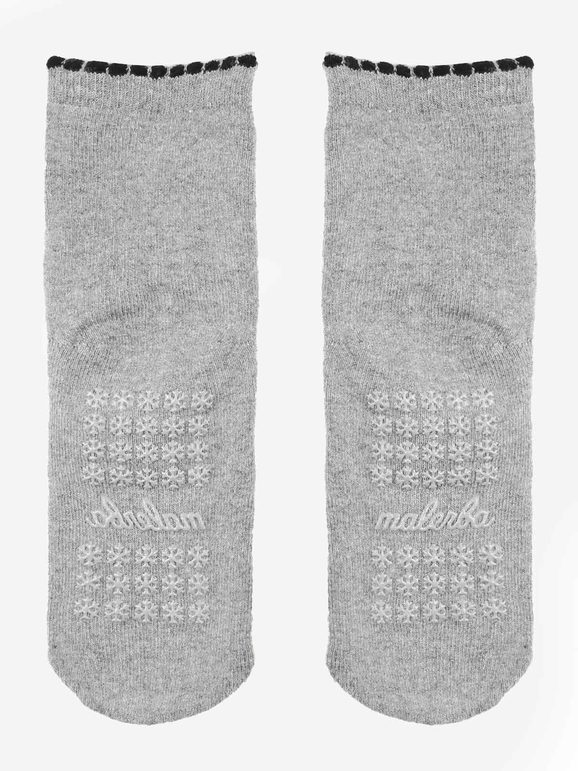 Anti-slip baby socks in warm cotton with hearts