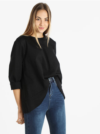 Asymmetric oversized women's sweater