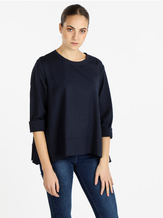 Asymmetric oversized women's sweater