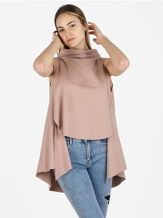 Asymmetrical women's sleeveless shirt
