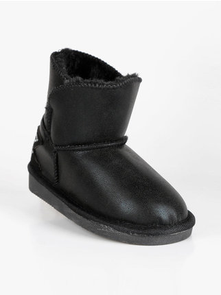 Baby ankle boots with fur