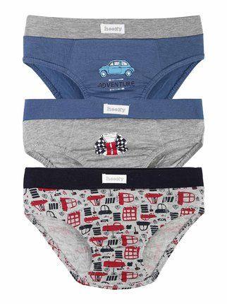 Baby briefs with prints and 3-piece pack