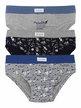 Baby briefs with prints and writings 3-piece pack