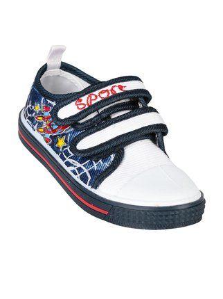 Baby canvas shoes with rips
