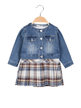 Baby girl 2-piece outfit with dress + denim jacket