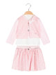 Baby girl 3 piece set with lace skirt