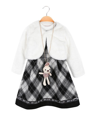 Baby girl dress with fur